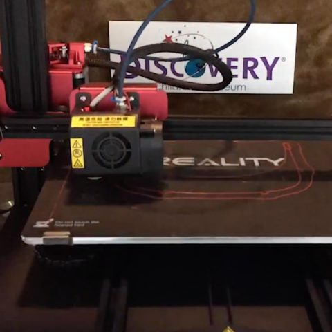 a creality 3d printer at the Discovery Children's Museum