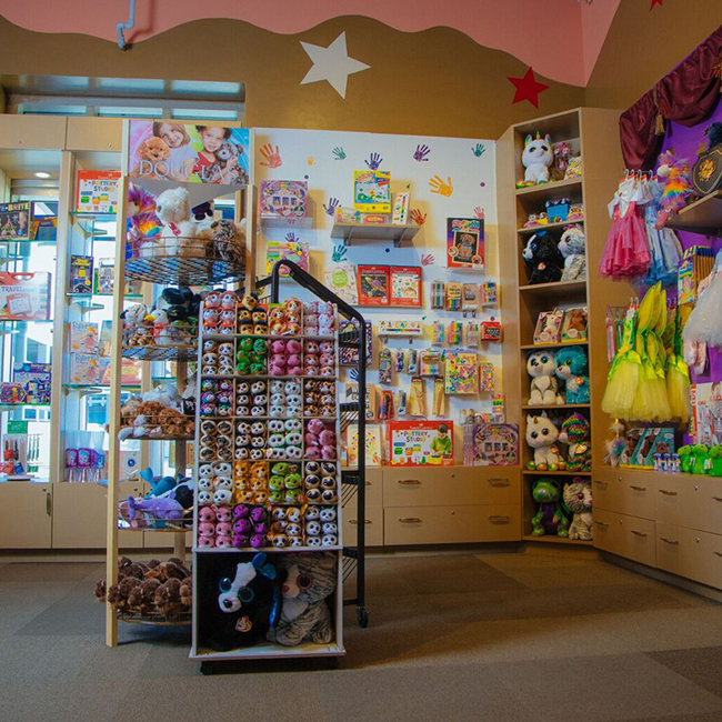 Inside the DISCOVERY Store filled with merchandise for children